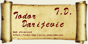 Todor Darijević vizit kartica